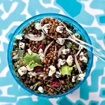 Salade de lentilles au Bleu d’Auvergne