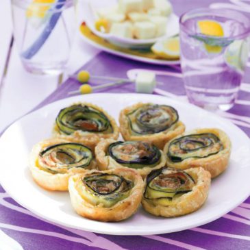 Tartelettes Fleurs de Courgettes et Saint-Nectaire