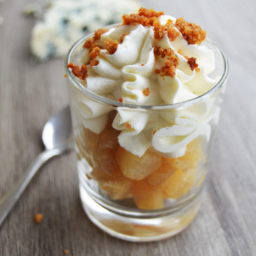 Verrine ananas et Fourme d’Ambert