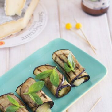 Roulés d&rsquo;aubergine au Saint-Nectaire