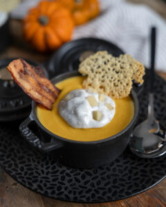 Velouté de courges au Salers AOP